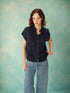 Grace & Mila - Blouse PEREZ - Navy - Boutique Adam & Eve marque canadienne, marque québécoise