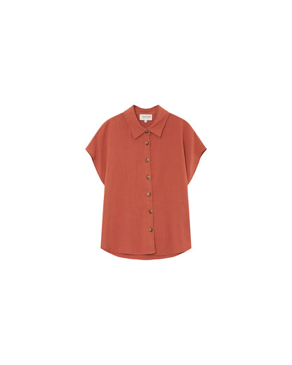 Grace & Mila - Blouse PEREZ - Terracotta - Boutique Adam & Eve marque canadienne, marque québécoise
