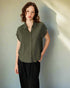 Grace & Mila - Blouse PEREZ - Khaki - Boutique Adam & Eve marque canadienne, marque québécoise