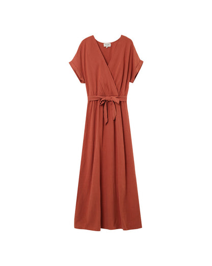Grace & Mila - Robe POLLEN - Terracotta - Boutique Adam & Eve marque canadienne, marque québécoise