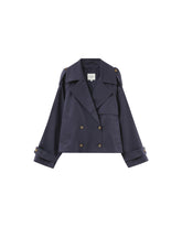 Grace & Mila - Trench PRINTEMPS - Marine - Boutique Adam & Eve marque canadienne, marque québécoise