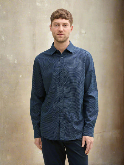 Chemise Tom Tailor 1045085 - Marine - Boutique Adam & Eve marque canadienne, marque québécoise