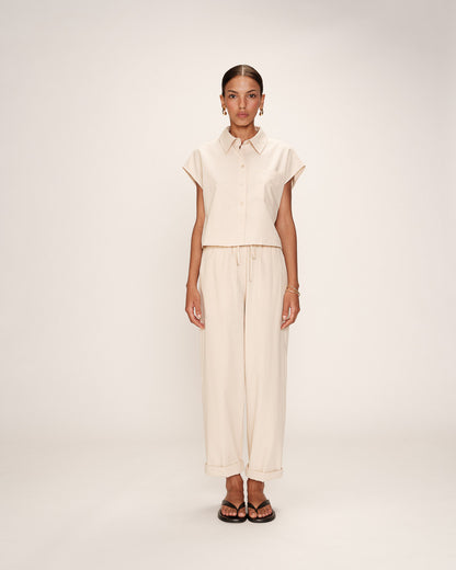Grace & Mila - Blouse RISE - Sand - Boutique Adam & Eve marque canadienne, marque québécoise