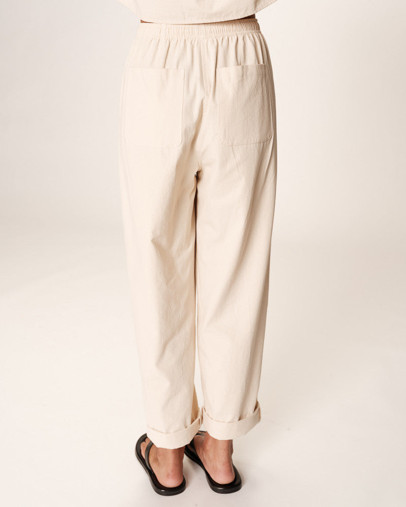 Grace & Mila - Pantalon RHODE - Blanc cassé - Boutique Adam & Eve marque canadienne, marque québécoise