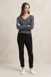 Tom Tailor Pants 1008375 Jersey loose fit pants - black