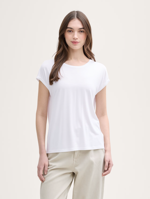 Tom tailor t-shirt 1030942 - White - Boutique Adam & Eve marque canadienne, marque québécoise
