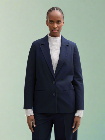 Tom Tailor- Blazer -1045576 - Navy - Boutique Adam &amp; Eve marque canadienne, marque québécoise