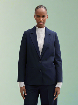 Tom Tailor- Blazer -1045576 - Navy - Boutique Adam & Eve marque canadienne, marque québécoise