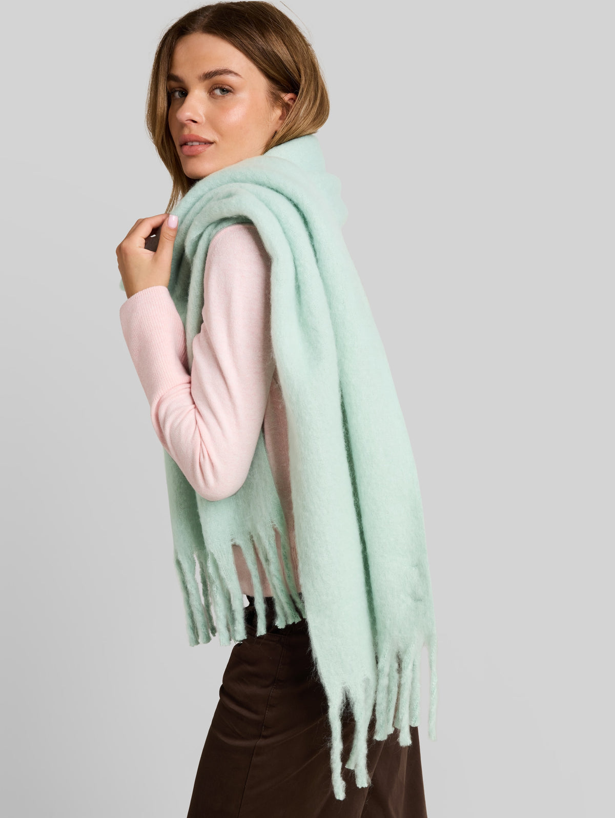 Tom Tailor Scarf 1052066 Cozy brushed scarf - green