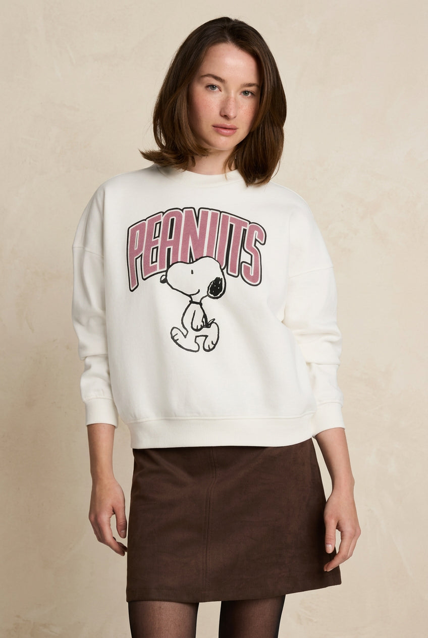 Tom Tailor Top 1052369 Peanuts crewneck sweatshirt - White