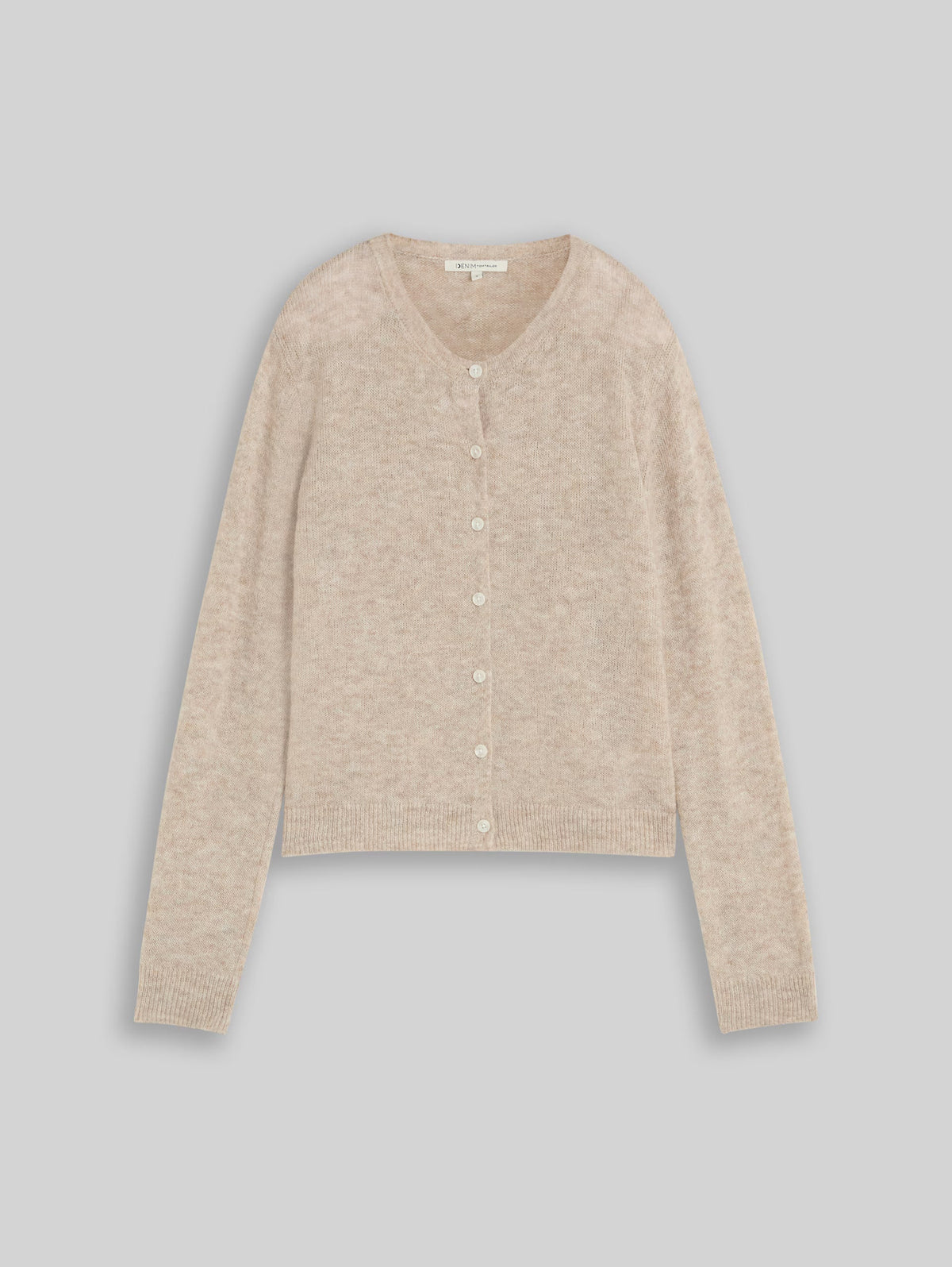 Tom Tailor Cardigan 1053480 Soft crewneck cardigan - atmosphere-beige-melange