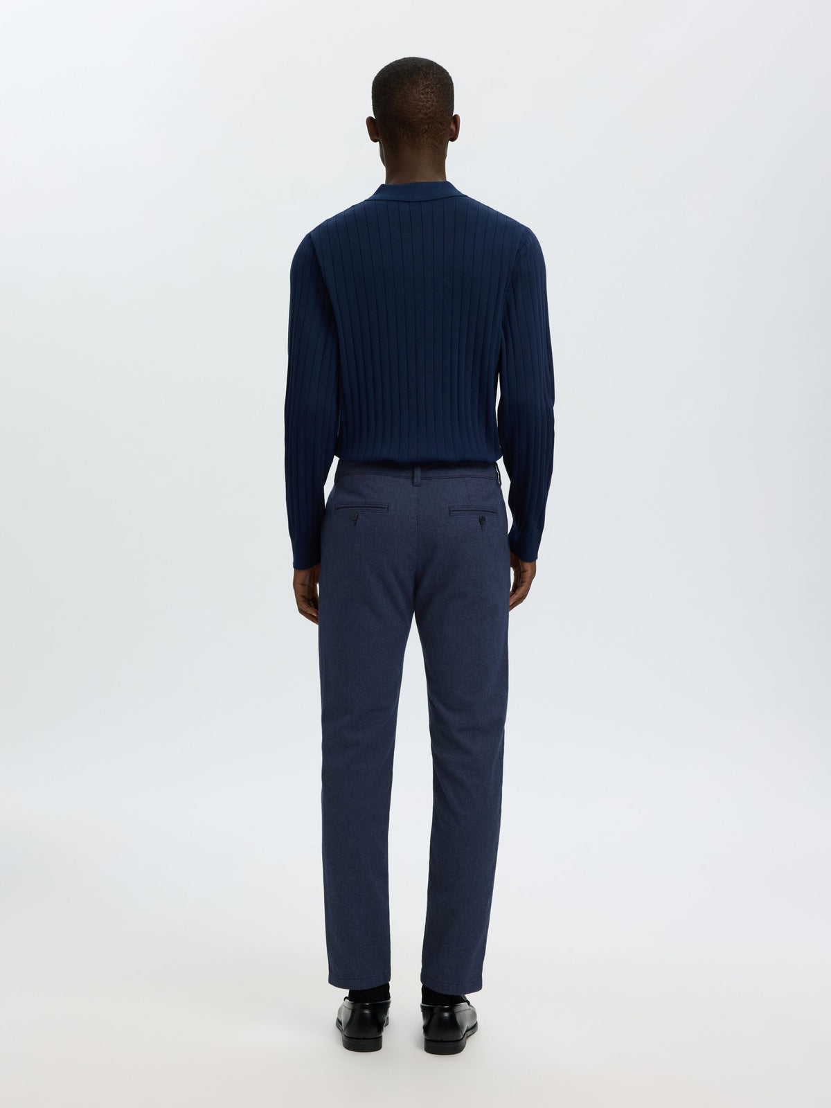 Selected Pants MILES BRUSHED - Dark-Sapphire