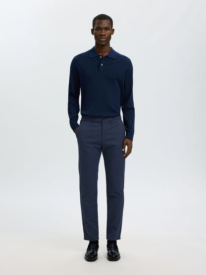 Selected Pants MILES BRUSHED - Dark-Sapphire