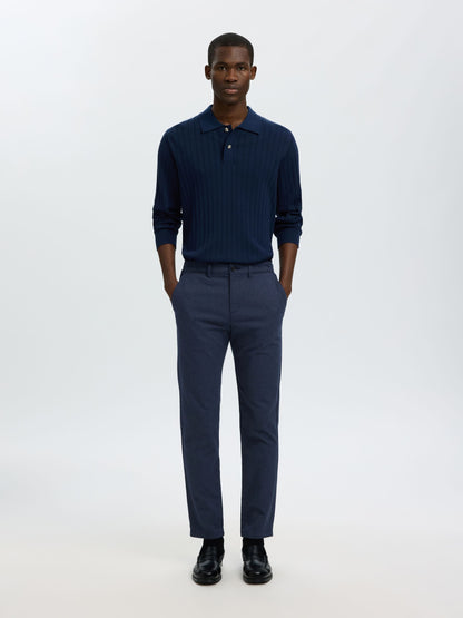 Selected Pants MILES BRUSHED - Dark-Sapphire