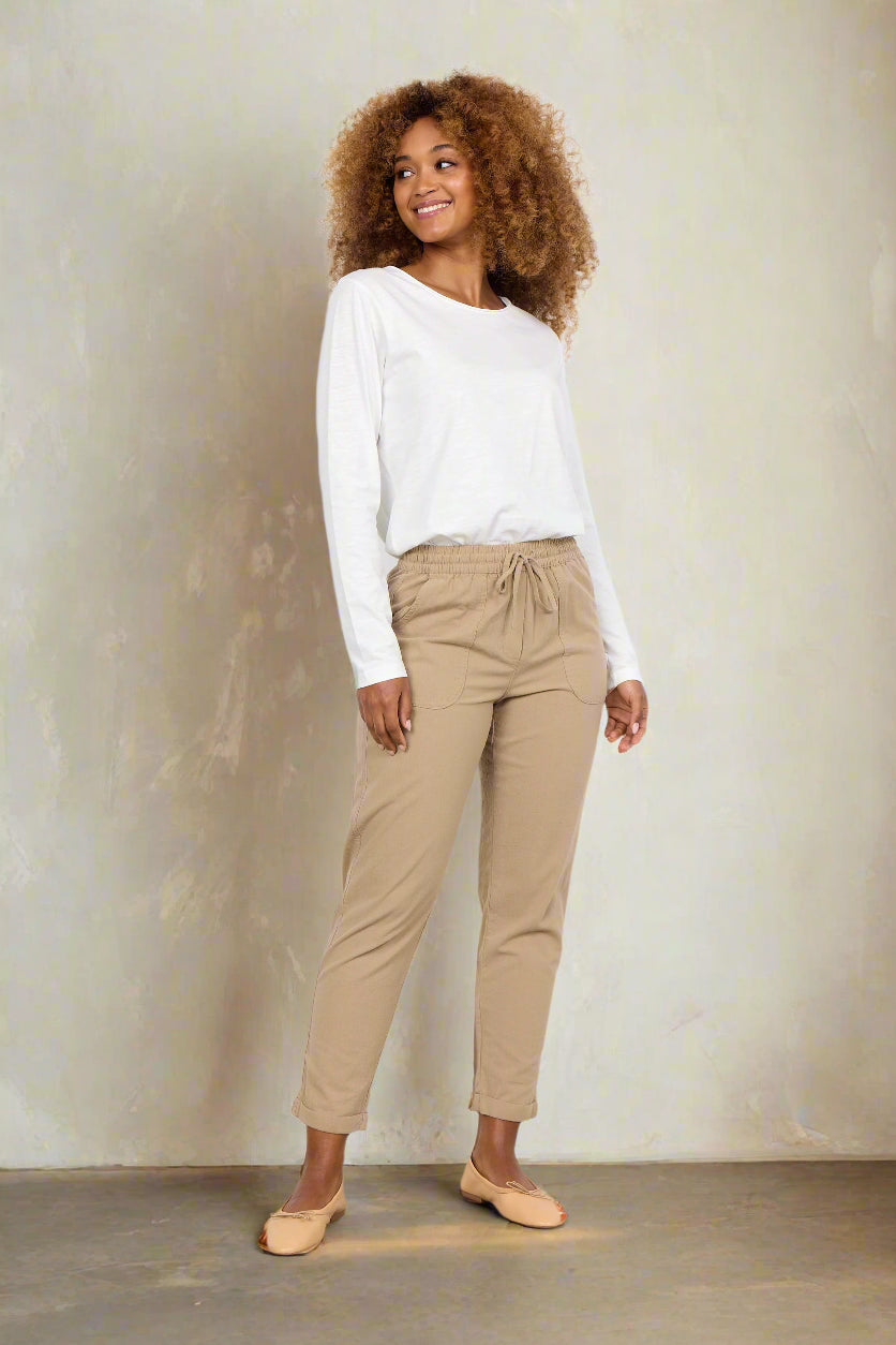 Soya Concept - Pants CISSIE 10 - Sand - Boutique Adam &amp; Eve marque canadienne, marque québécoise