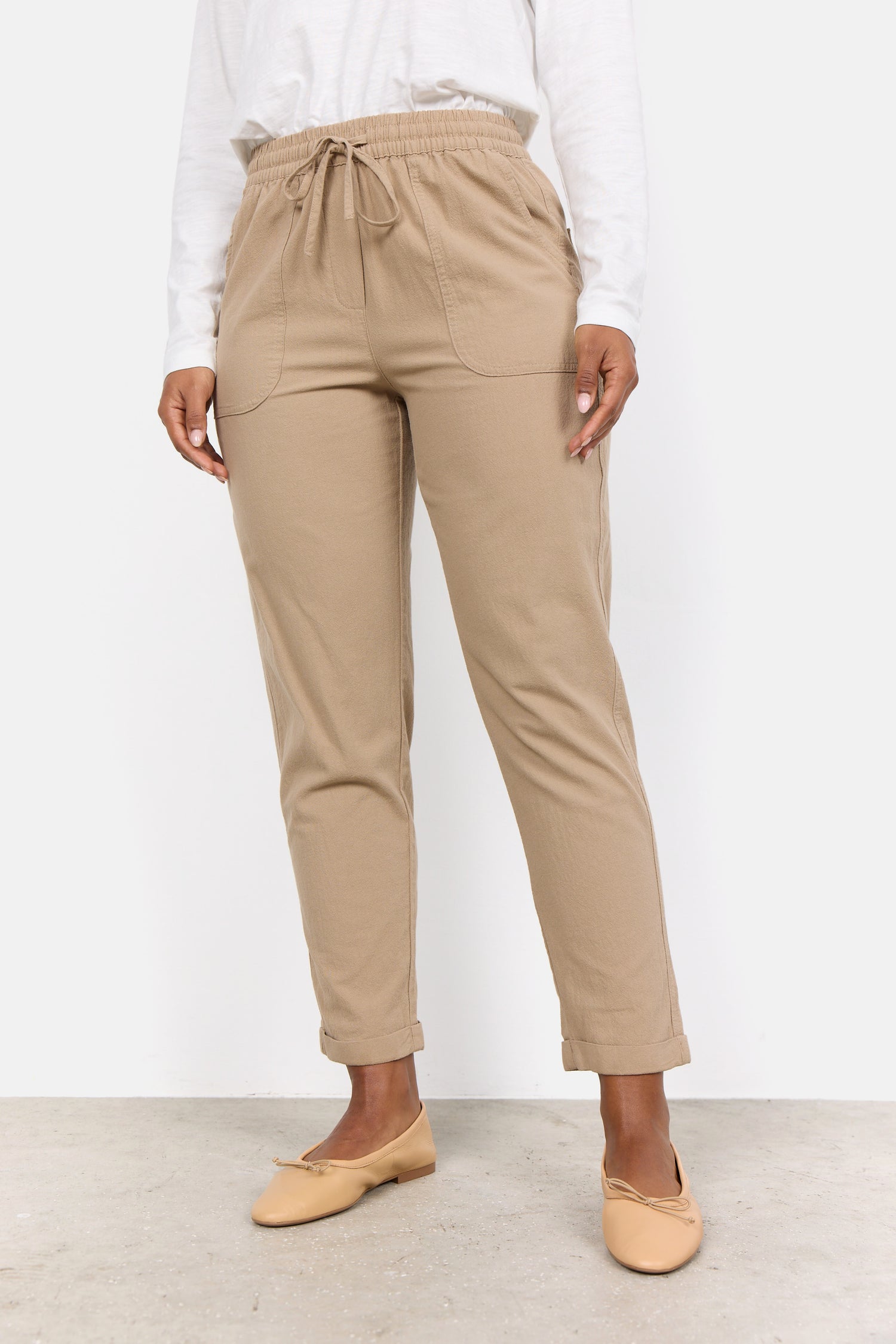 Soya Concept - Pants CISSIE 10 - Sand - Boutique Adam &amp; Eve marque canadienne, marque québécoise