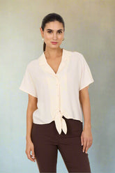Soya Concept - Blouse radia-69 - Off white - Boutique Adam & Eve marque canadienne, marque québécoise