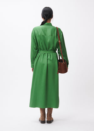 Frnch F12529 green buttoned midi dress