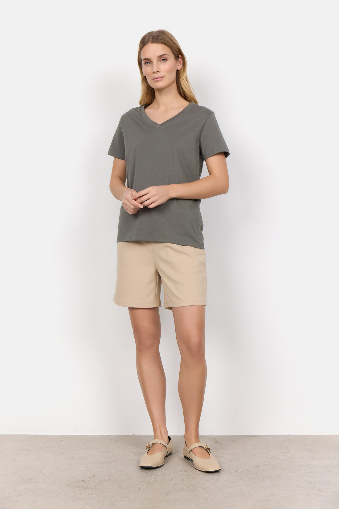 Soya Concept T-shirt DERBY 2 - Khaki - Boutique Adam &amp; Eve marque canadienne, marque québécoise