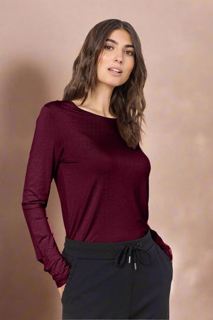 Soya Concept T-shirt Top MARICA 217-Wine