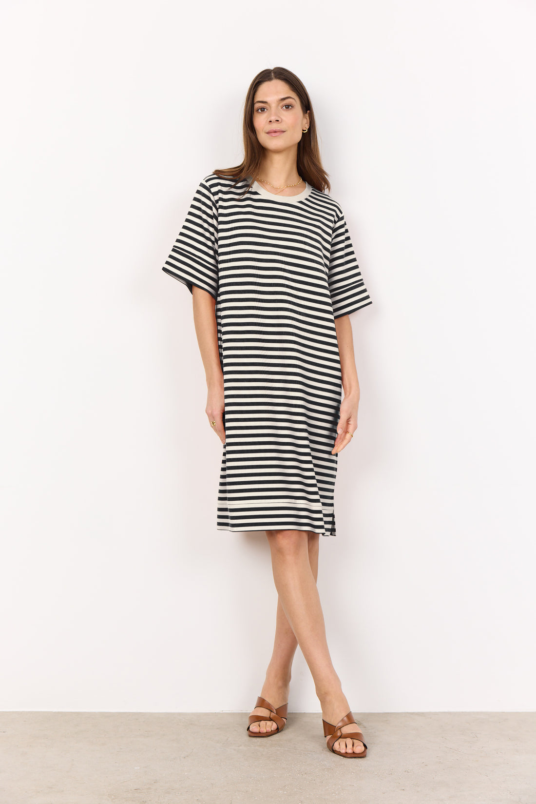 Soya Concept Dress BARNI34 - Striped - Boutique Adam &amp; Eve marque canadienne, marque québécoise