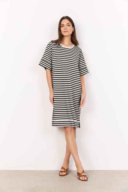Soya Concept Dress BARNI34 - Striped - Boutique Adam &amp; Eve marque canadienne, marque québécoise