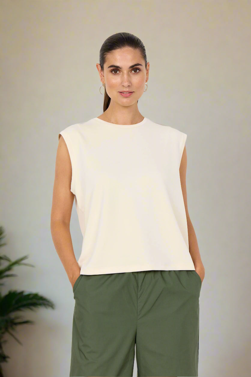 Soya Concept T-shirt BANU 229 - Off white - Boutique Adam &amp; Eve marque canadienne, marque québécoise