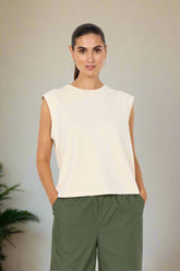 Soya Concept T-shirt BANU 229 - Off white - Boutique Adam & Eve marque canadienne, marque québécoise