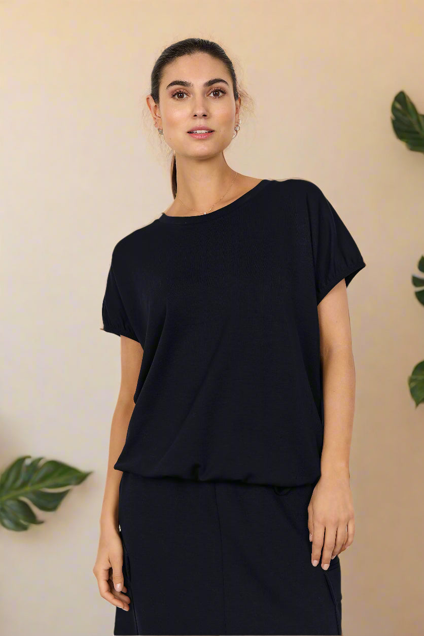Soya Concept T-shirt BANU 237 - Black - Boutique Adam &amp; Eve marque canadienne, marque québécoise