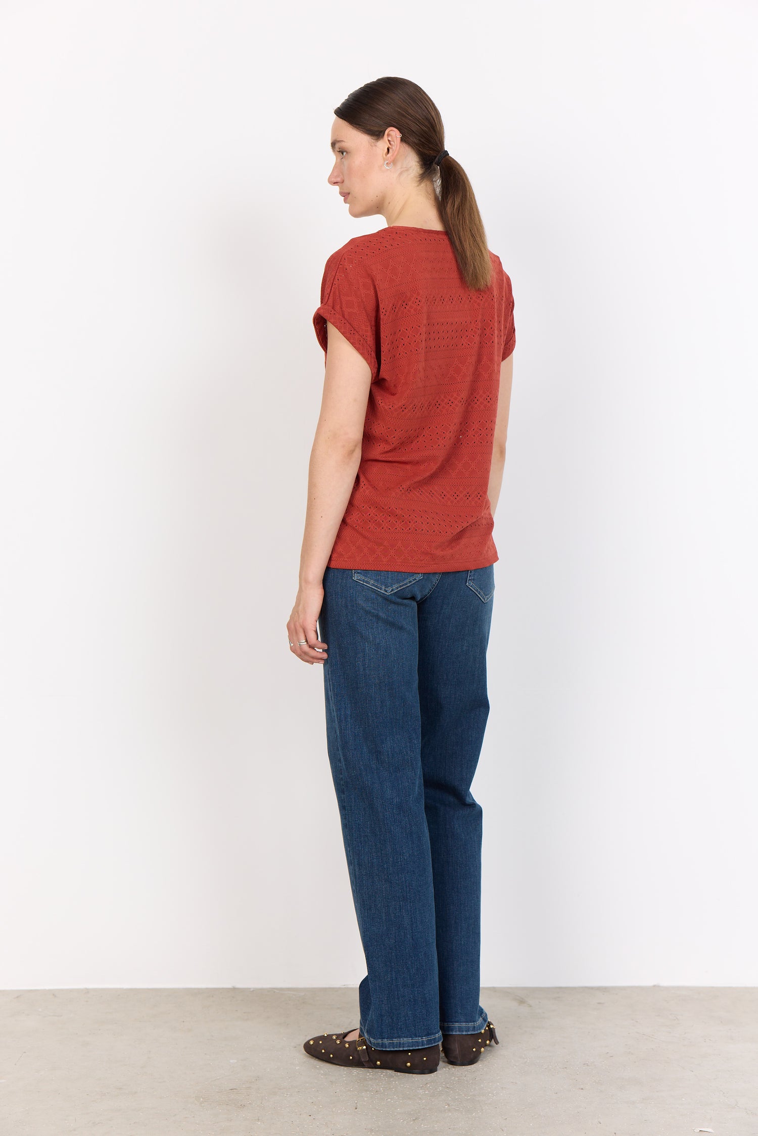 Soya Concept T-shirt SATINE 2 - Terracotta - Boutique Adam &amp; Eve marque canadienne, marque québécoise