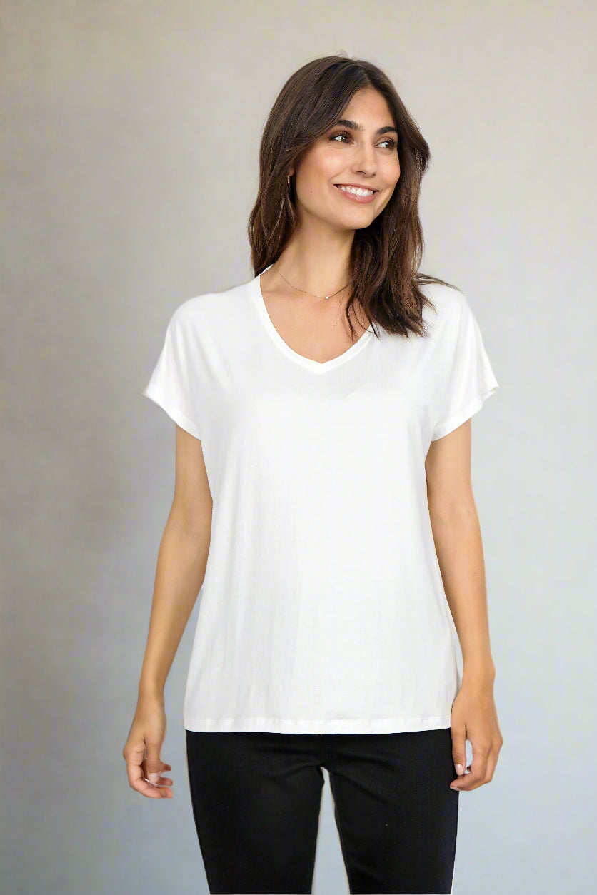 Soya Concept t-shirt MARICA 32 - Off white - Boutique Adam &amp; Eve marque canadienne, marque québécoise