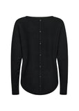 Soya Concept DOLLIE 620 black round neckline long sleeve tee-32957-Back