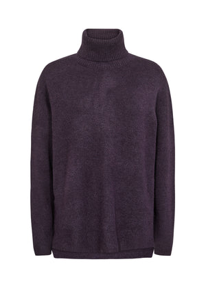 Soya Concept NESSIE 47 purple knitted turtle neck sweater