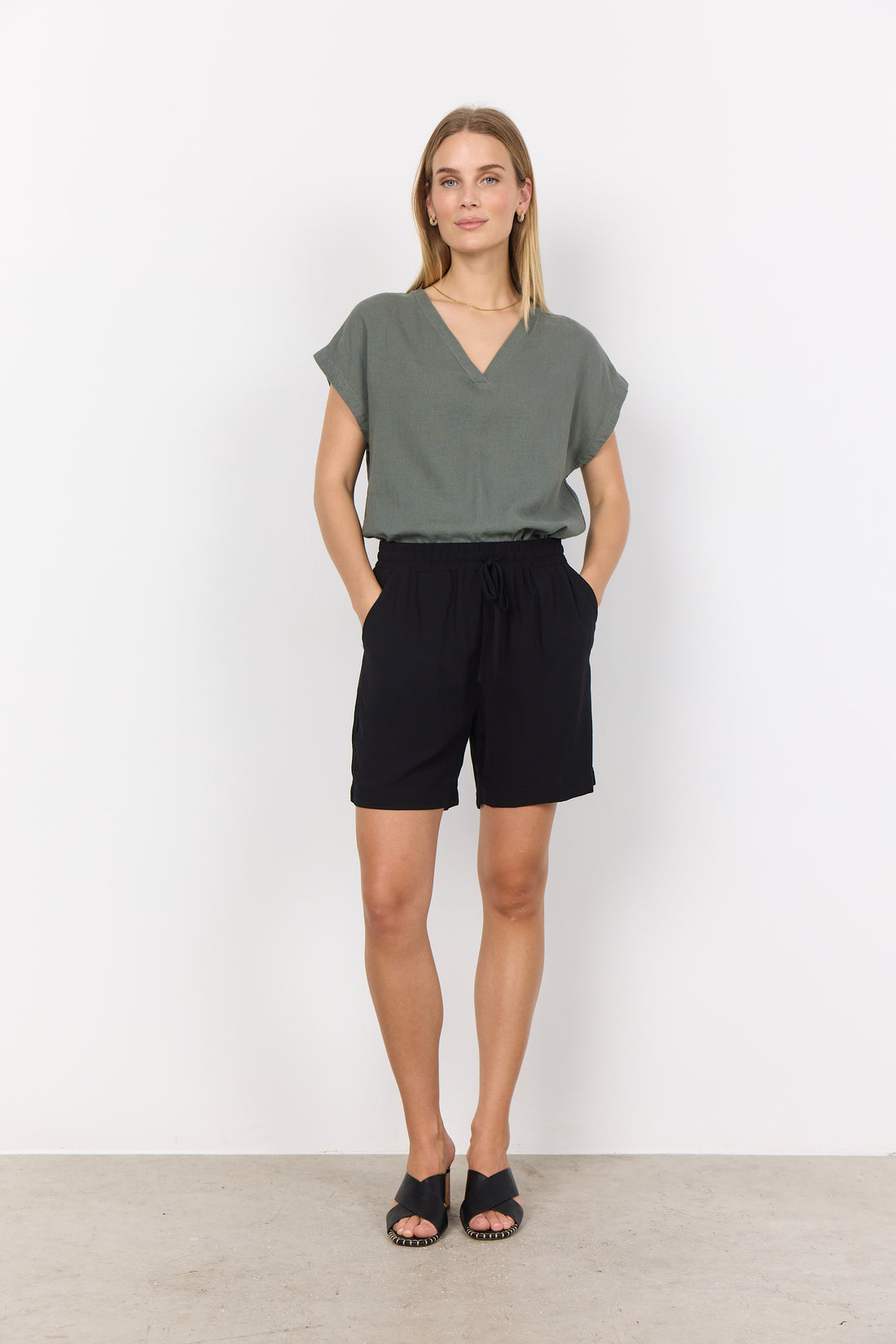Soya Concept - Shorts radia-163b- Black - Boutique Adam &amp; Eve marque canadienne, marque québécoise