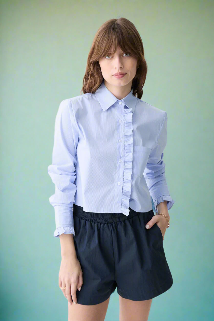 Deluc- Blouse FONTES - 40568D - Blue - Boutique Adam &amp; Eve marque canadienne, marque québécoise