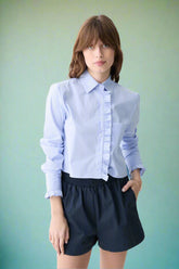 Deluc- Blouse FONTES - 40568D - Blue - Boutique Adam & Eve marque canadienne, marque québécoise