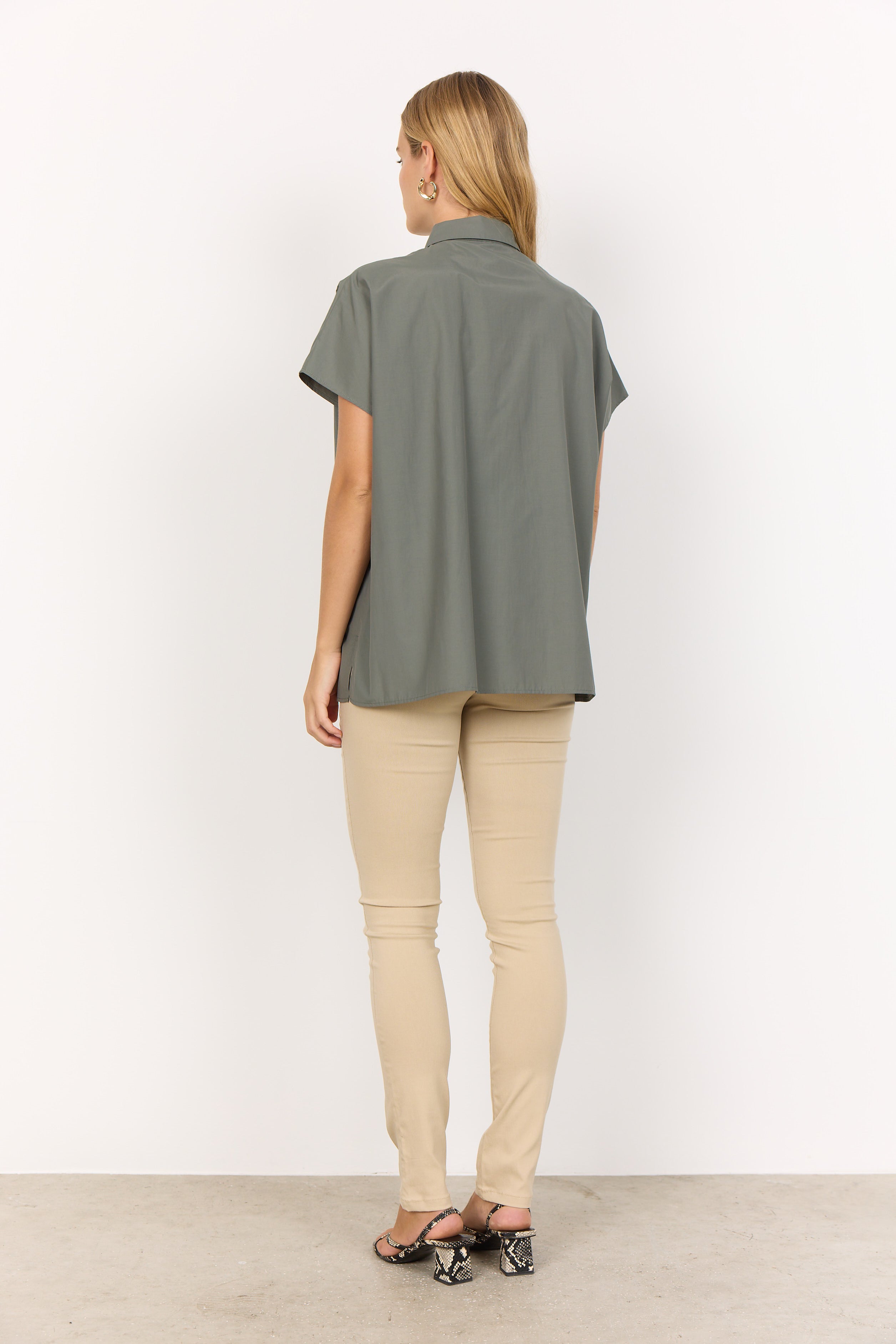 Soya Concept - Blouse NETTI 94 - Khaki - Boutique Adam &amp; Eve marque canadienne, marque québécoise
