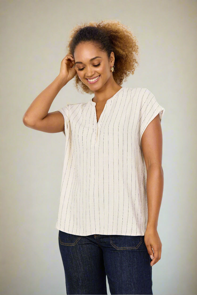 Soya Concept - Blouse POULA 1 - Off white - Boutique Adam &amp; Eve marque canadienne, marque québécoise