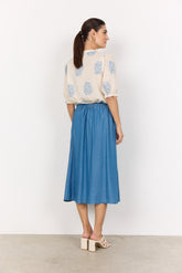 Soya Concept - Skirt LIV 52 - Blue - Boutique Adam & Eve marque canadienne, marque québécoise