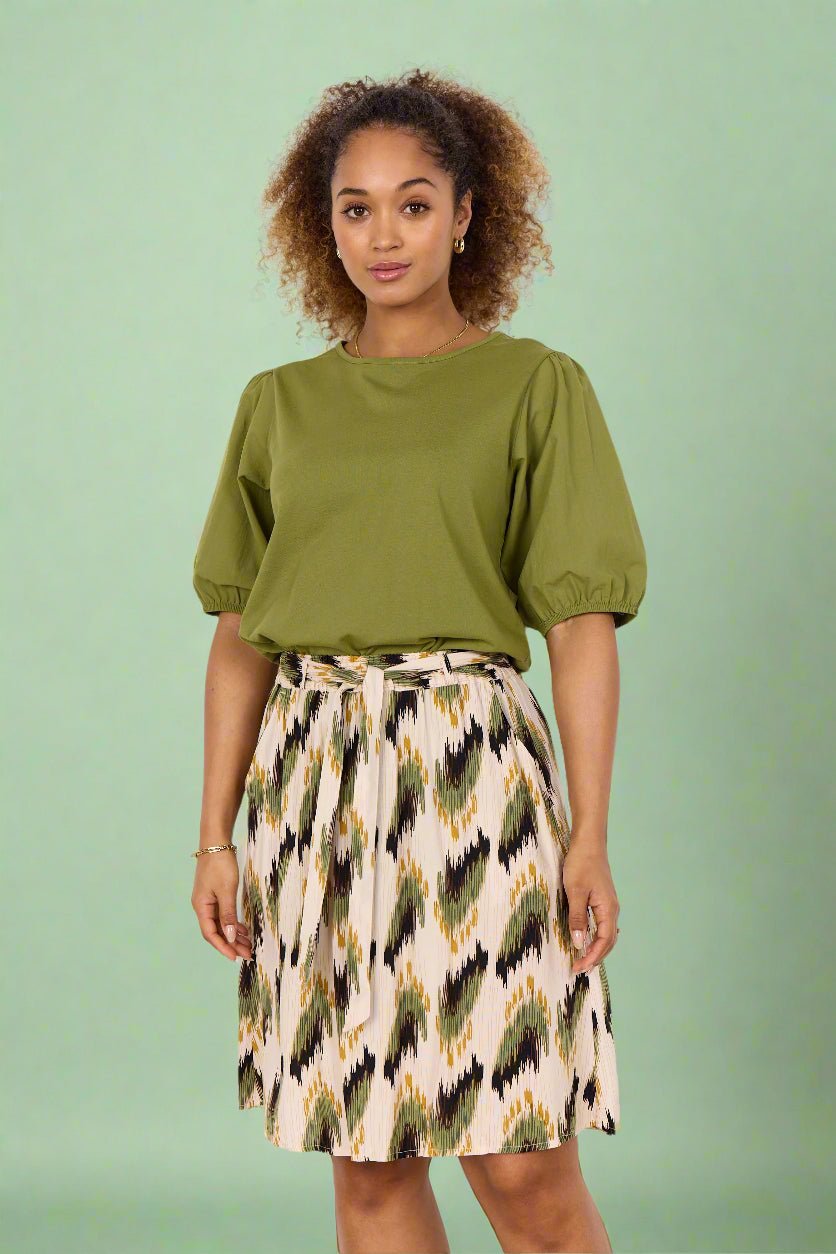 Soya Concept - Skirt rosilda-2 - Printed - Boutique Adam &amp; Eve marque canadienne, marque québécoise