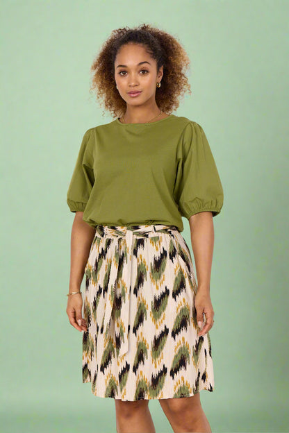 Soya Concept - Skirt rosilda-2 - Printed - Boutique Adam &amp; Eve marque canadienne, marque québécoise