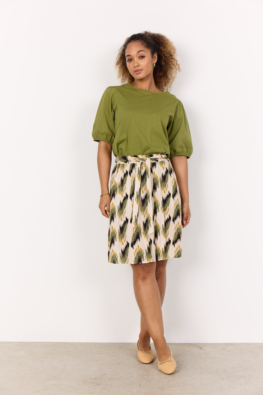 Soya Concept - Skirt rosilda-2 - Printed - Boutique Adam &amp; Eve marque canadienne, marque québécoise