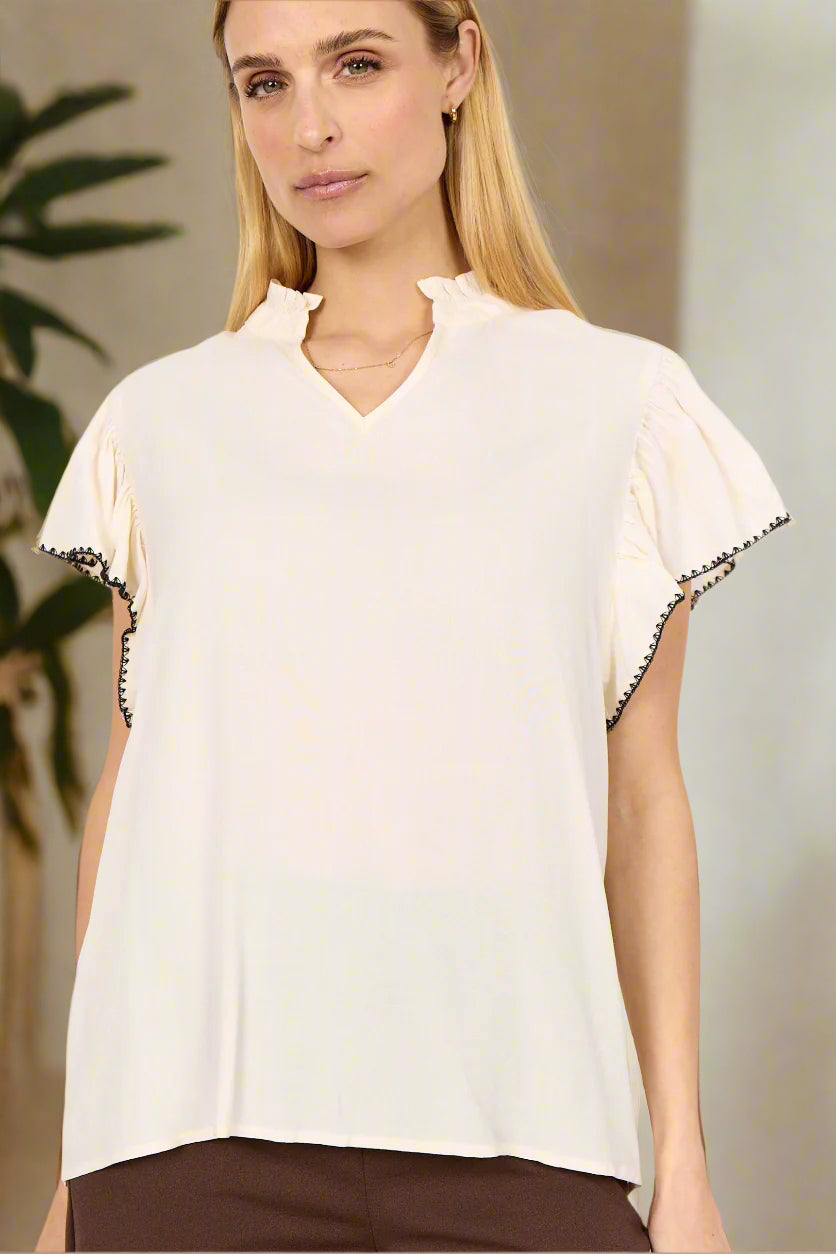 Soya Concept - Blouse RADIA 215 - Off white - Boutique Adam &amp; Eve marque canadienne, marque québécoise