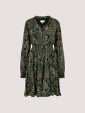 Apricot 768932 green paisley print dress