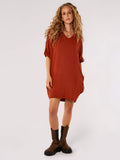 Apricot 774810 terracotta soft touch batwing dress