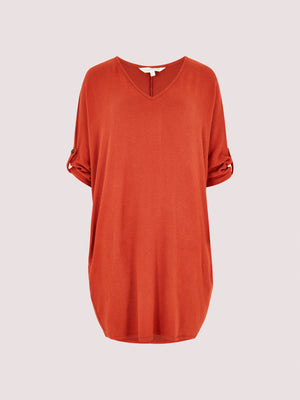 Apricot 774810 terracotta soft touch batwing dress