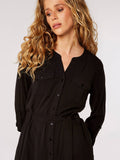 Apricot 780132 black shirt dress