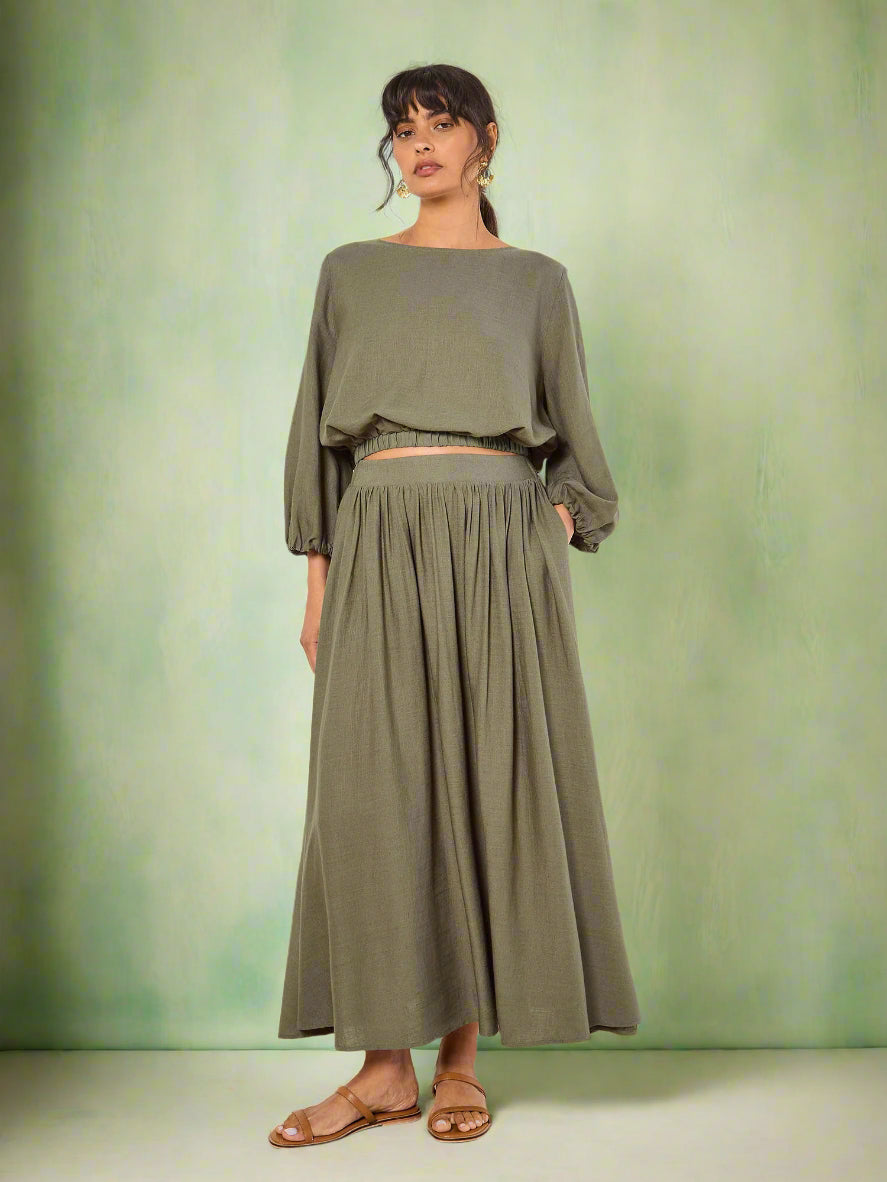Apricot - Skirt 942226 - Khaki - Boutique Adam &amp; Eve marque canadienne, marque québécoise