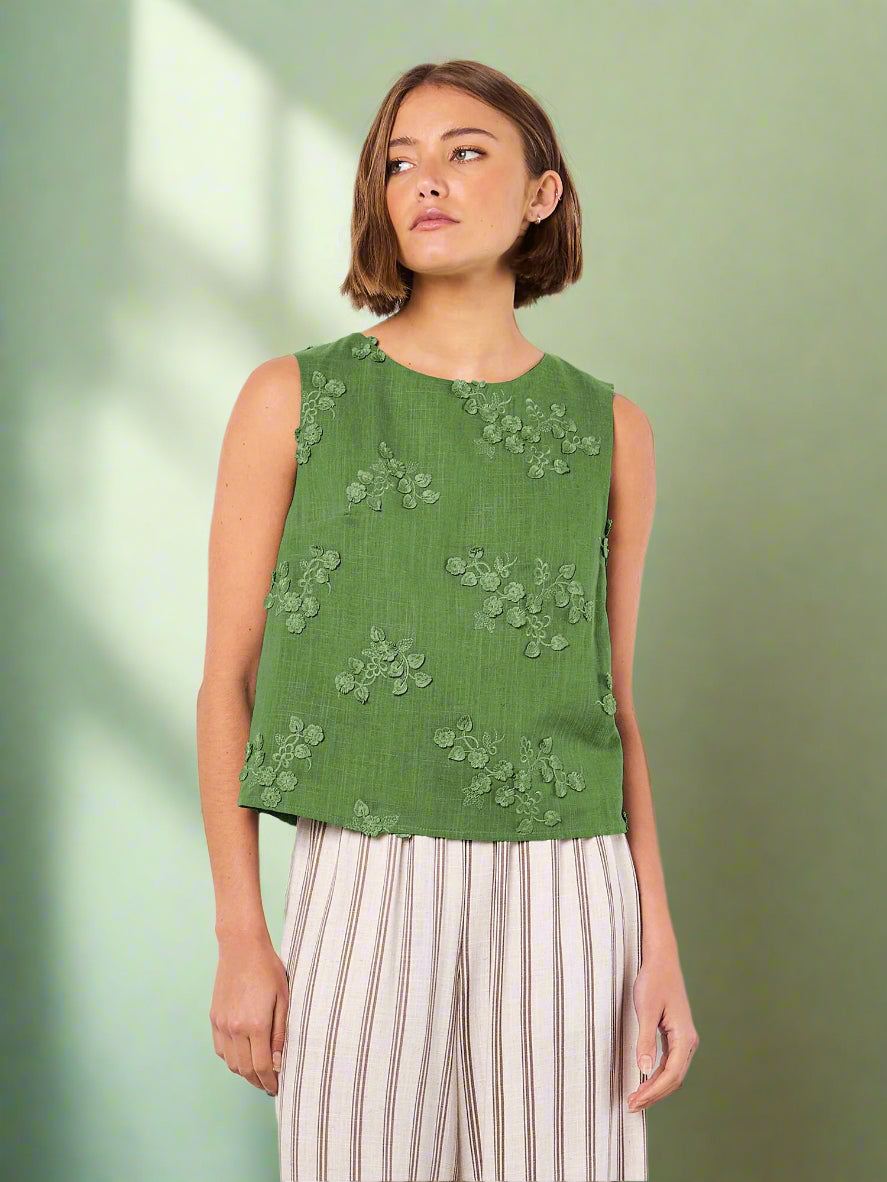 Apricot Top 953390 - Green - Boutique Adam &amp; Eve marque canadienne, marque québécoise