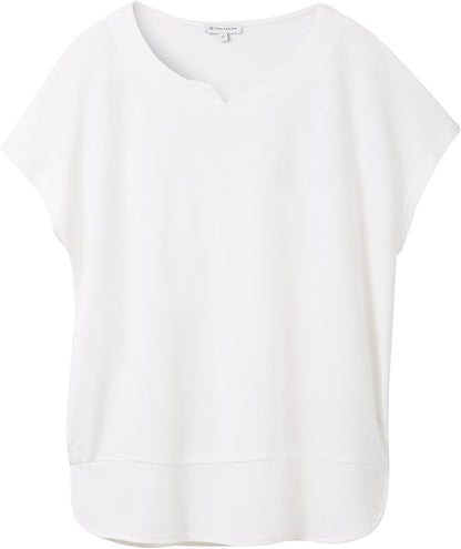 Tom tailor t-shirt 1040547 - White - Boutique Adam &amp; Eve marque canadienne, marque québécoise